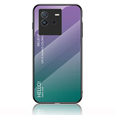 Carcasa Bumper Funda Silicona Espejo Gradiente Arco iris LS1 para Vivo iQOO Neo6 5G Multicolor