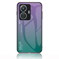 Carcasa Bumper Funda Silicona Espejo Gradiente Arco iris LS1 para Vivo T1 4G Multicolor