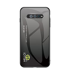 Carcasa Bumper Funda Silicona Espejo Gradiente Arco iris LS1 para Xiaomi Black Shark 4S Pro 5G Gris Oscuro