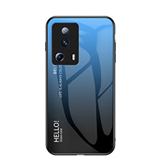 Carcasa Bumper Funda Silicona Espejo Gradiente Arco iris LS1 para Xiaomi Mi 13 Lite 5G Azul