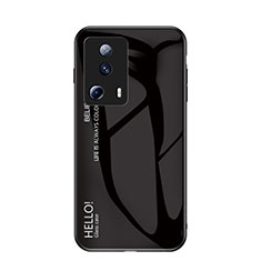 Carcasa Bumper Funda Silicona Espejo Gradiente Arco iris LS1 para Xiaomi Mi 13 Lite 5G Negro