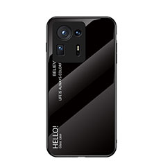 Carcasa Bumper Funda Silicona Espejo Gradiente Arco iris LS1 para Xiaomi Mi Mix 4 5G Negro