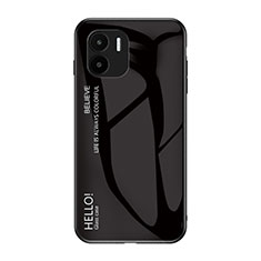 Carcasa Bumper Funda Silicona Espejo Gradiente Arco iris LS1 para Xiaomi Poco C50 Negro