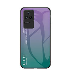 Carcasa Bumper Funda Silicona Espejo Gradiente Arco iris LS1 para Xiaomi Poco F4 5G Multicolor