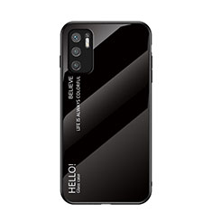Carcasa Bumper Funda Silicona Espejo Gradiente Arco iris LS1 para Xiaomi POCO M3 Pro 5G Negro