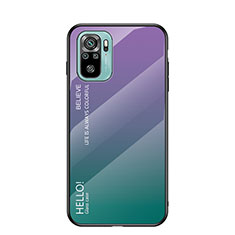 Carcasa Bumper Funda Silicona Espejo Gradiente Arco iris LS1 para Xiaomi Poco M5S Multicolor