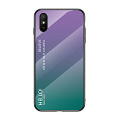 Carcasa Bumper Funda Silicona Espejo Gradiente Arco iris LS1 para Xiaomi Redmi 9i Multicolor