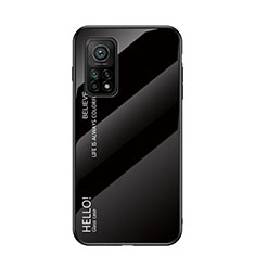 Carcasa Bumper Funda Silicona Espejo Gradiente Arco iris LS1 para Xiaomi Redmi K30S 5G Negro