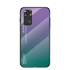 Carcasa Bumper Funda Silicona Espejo Gradiente Arco iris LS1 para Xiaomi Redmi Note 11 4G (2022) Multicolor