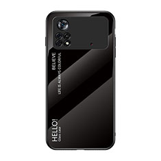 Carcasa Bumper Funda Silicona Espejo Gradiente Arco iris LS1 para Xiaomi Redmi Note 11E Pro 5G Negro