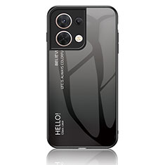Carcasa Bumper Funda Silicona Espejo Gradiente Arco iris LS1 para Xiaomi Redmi Note 13 5G Gris Oscuro