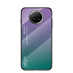 Carcasa Bumper Funda Silicona Espejo Gradiente Arco iris LS1 para Xiaomi Redmi Note 9T 5G Multicolor