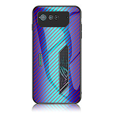 Carcasa Bumper Funda Silicona Espejo Gradiente Arco iris LS2 para Asus ROG Phone 6 Pro Azul