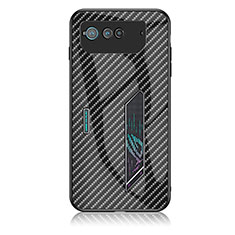 Carcasa Bumper Funda Silicona Espejo Gradiente Arco iris LS2 para Asus ROG Phone 6 Pro Negro