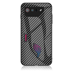 Carcasa Bumper Funda Silicona Espejo Gradiente Arco iris LS2 para Asus ROG Phone 7 Ultimate Negro