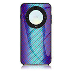 Carcasa Bumper Funda Silicona Espejo Gradiente Arco iris LS2 para Huawei Honor Magic5 Lite 5G Azul