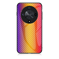Carcasa Bumper Funda Silicona Espejo Gradiente Arco iris LS2 para Huawei Honor Magic6 Lite 5G Naranja