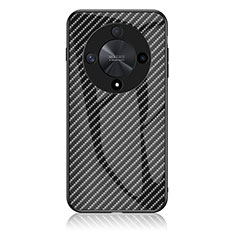 Carcasa Bumper Funda Silicona Espejo Gradiente Arco iris LS2 para Huawei Honor X9b 5G Negro