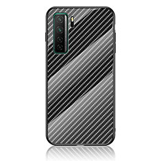 Carcasa Bumper Funda Silicona Espejo Gradiente Arco iris LS2 para Huawei Nova 7 SE 5G Negro