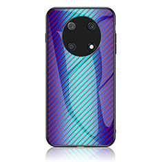 Carcasa Bumper Funda Silicona Espejo Gradiente Arco iris LS2 para Huawei Nova Y90 Azul