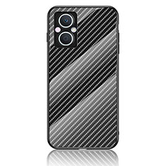 Carcasa Bumper Funda Silicona Espejo Gradiente Arco iris LS2 para OnePlus Nord N20 5G Negro