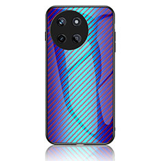 Carcasa Bumper Funda Silicona Espejo Gradiente Arco iris LS2 para Realme 11 4G Azul