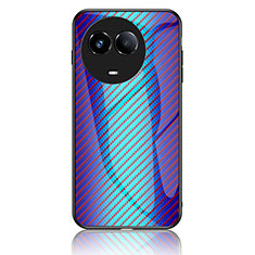 Carcasa Bumper Funda Silicona Espejo Gradiente Arco iris LS2 para Realme 11 5G Azul