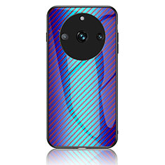 Carcasa Bumper Funda Silicona Espejo Gradiente Arco iris LS2 para Realme 11 Pro 5G Azul