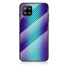 Carcasa Bumper Funda Silicona Espejo Gradiente Arco iris LS2 para Samsung Galaxy A42 5G Azul
