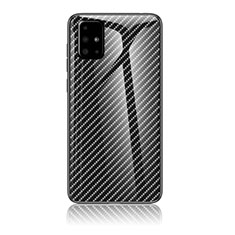 Carcasa Bumper Funda Silicona Espejo Gradiente Arco iris LS2 para Samsung Galaxy A51 5G Negro