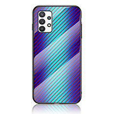 Carcasa Bumper Funda Silicona Espejo Gradiente Arco iris LS2 para Samsung Galaxy A53 5G Azul