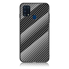 Carcasa Bumper Funda Silicona Espejo Gradiente Arco iris LS2 para Samsung Galaxy M21s Negro