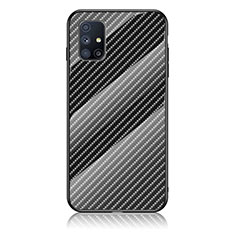 Carcasa Bumper Funda Silicona Espejo Gradiente Arco iris LS2 para Samsung Galaxy M31s Negro