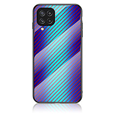 Carcasa Bumper Funda Silicona Espejo Gradiente Arco iris LS2 para Samsung Galaxy M32 4G Azul