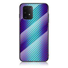 Carcasa Bumper Funda Silicona Espejo Gradiente Arco iris LS2 para Samsung Galaxy S10 Lite Azul