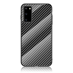 Carcasa Bumper Funda Silicona Espejo Gradiente Arco iris LS2 para Samsung Galaxy S20 5G Negro