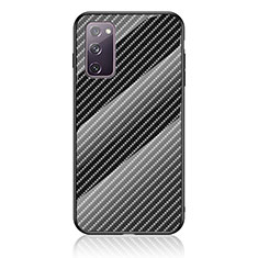 Carcasa Bumper Funda Silicona Espejo Gradiente Arco iris LS2 para Samsung Galaxy S20 FE 5G Negro