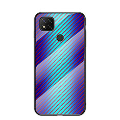Carcasa Bumper Funda Silicona Espejo Gradiente Arco iris LS2 para Xiaomi POCO C31 Azul