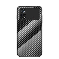 Carcasa Bumper Funda Silicona Espejo Gradiente Arco iris LS2 para Xiaomi Poco X4 Pro 5G Negro