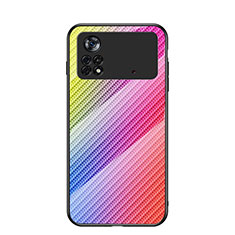 Carcasa Bumper Funda Silicona Espejo Gradiente Arco iris LS2 para Xiaomi Redmi Note 11E Pro 5G Rosa