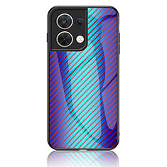 Carcasa Bumper Funda Silicona Espejo Gradiente Arco iris LS2 para Xiaomi Redmi Note 13 5G Azul