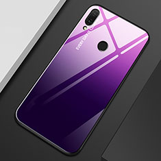 Carcasa Bumper Funda Silicona Espejo Gradiente Arco iris M01 para Huawei Y9 (2019) Multicolor