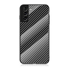 Carcasa Bumper Funda Silicona Espejo Gradiente Arco iris M01 para Samsung Galaxy S22 Plus 5G Negro