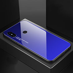 Carcasa Bumper Funda Silicona Espejo Gradiente Arco iris M01 para Xiaomi Mi A2 Azul