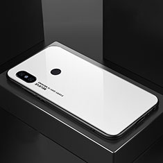 Carcasa Bumper Funda Silicona Espejo Gradiente Arco iris M01 para Xiaomi Mi A2 Blanco
