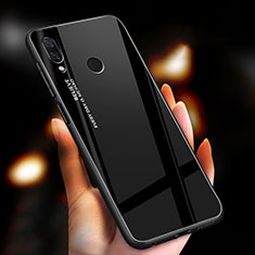 Carcasa Bumper Funda Silicona Espejo Gradiente Arco iris M01 para Xiaomi Redmi Note 7 Negro