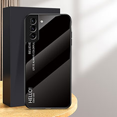 Carcasa Bumper Funda Silicona Espejo Gradiente Arco iris M02 para Samsung Galaxy S24 5G Negro