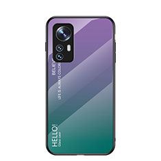 Carcasa Bumper Funda Silicona Espejo Gradiente Arco iris M02 para Xiaomi Mi 12 Pro 5G Multicolor
