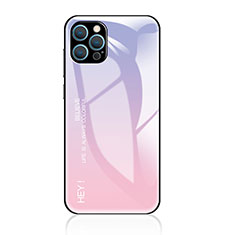 Carcasa Bumper Funda Silicona Espejo Gradiente Arco iris para Apple iPhone 14 Pro Max Rosa