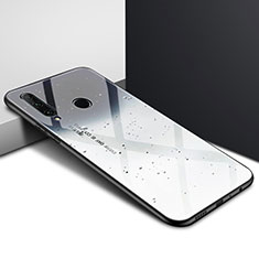 Carcasa Bumper Funda Silicona Espejo Gradiente Arco iris para Huawei Enjoy 10 Plus Gris